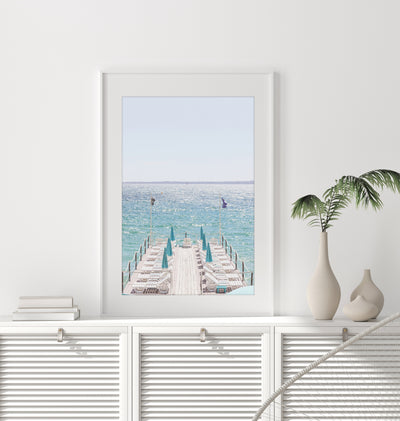 Juan les Pins – Beach photography art print by Cattie Coyle Photography