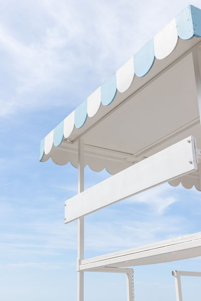 Lifeguard Tower - Blue and white wall art by Cattie Coyle Photography