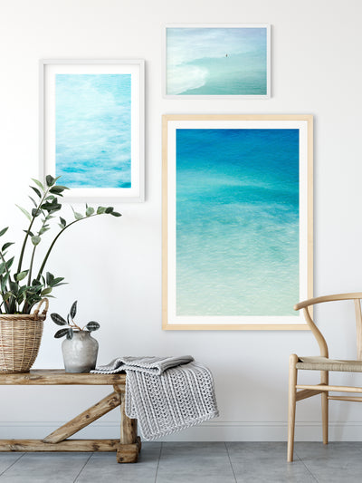 Magoito - Turquoise blue abstract photo gallery wall by Cattie Coyle Photography