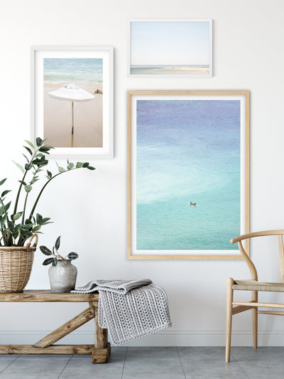 Coastal fine art prints by Cattie Coyle Photography on gallery wall