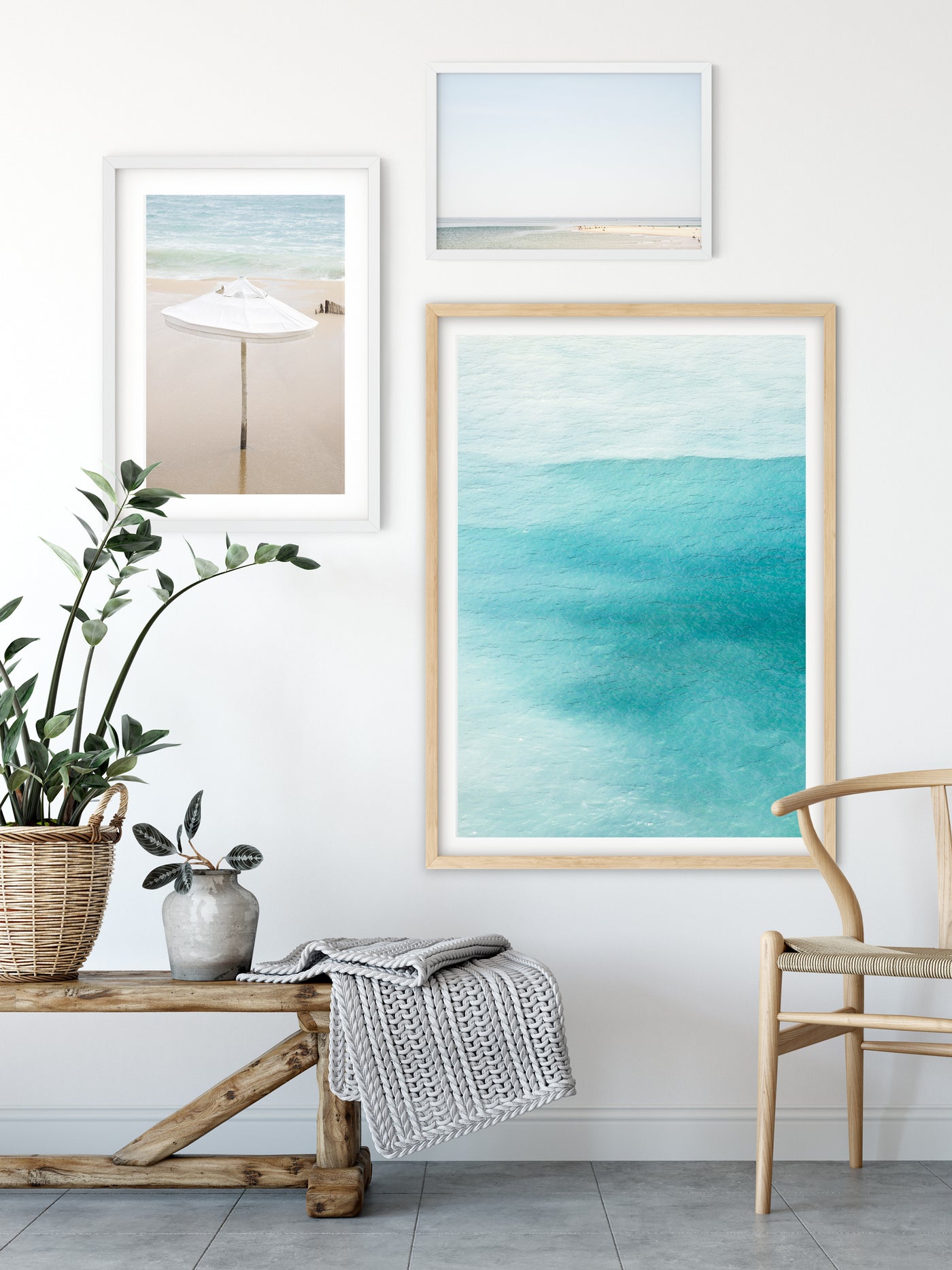 Coastal fine art prints by Cattie Coyle Photography on gallery wall