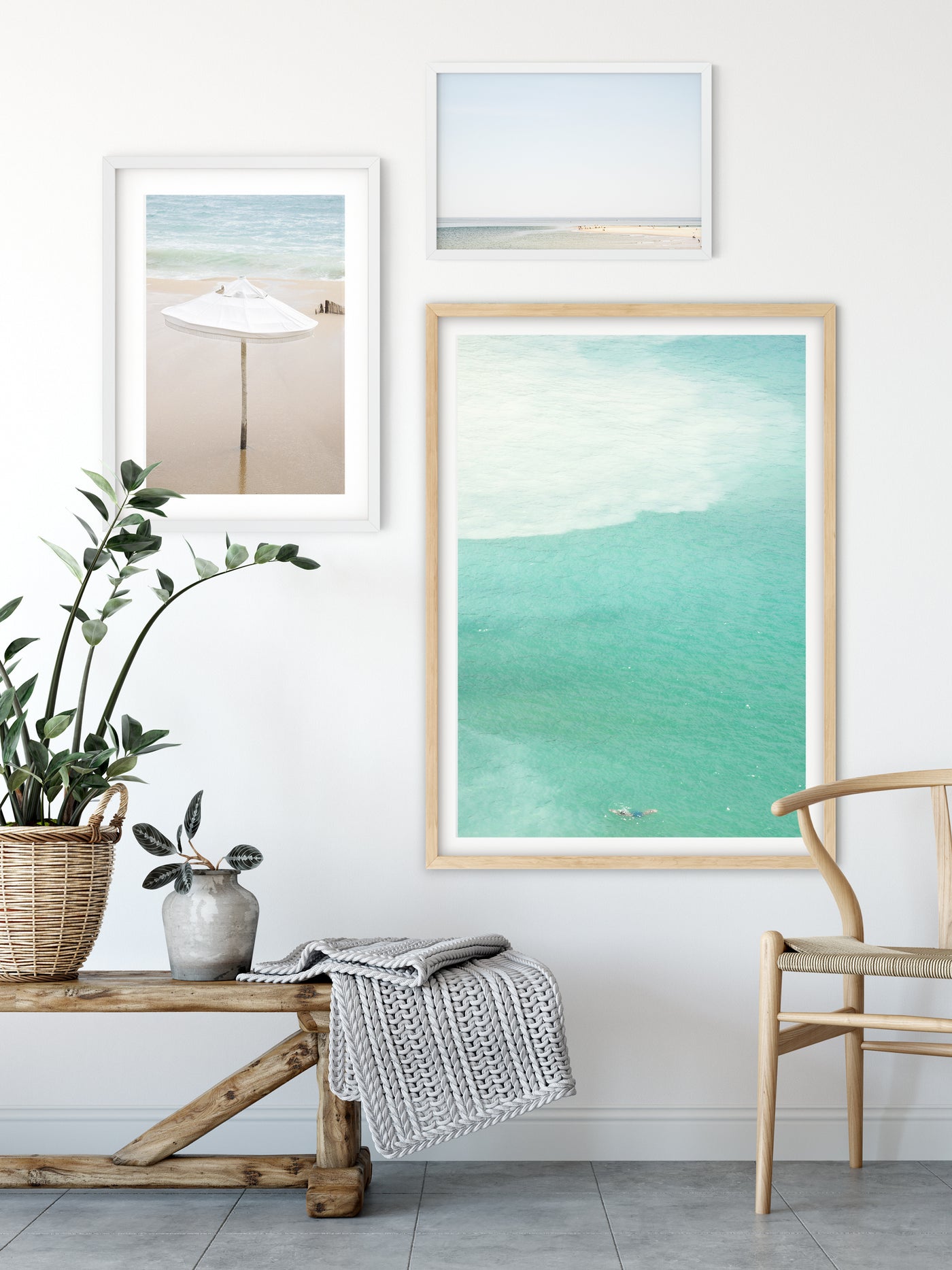Coastal fine art prints by Cattie Coyle Photography on gallery wall