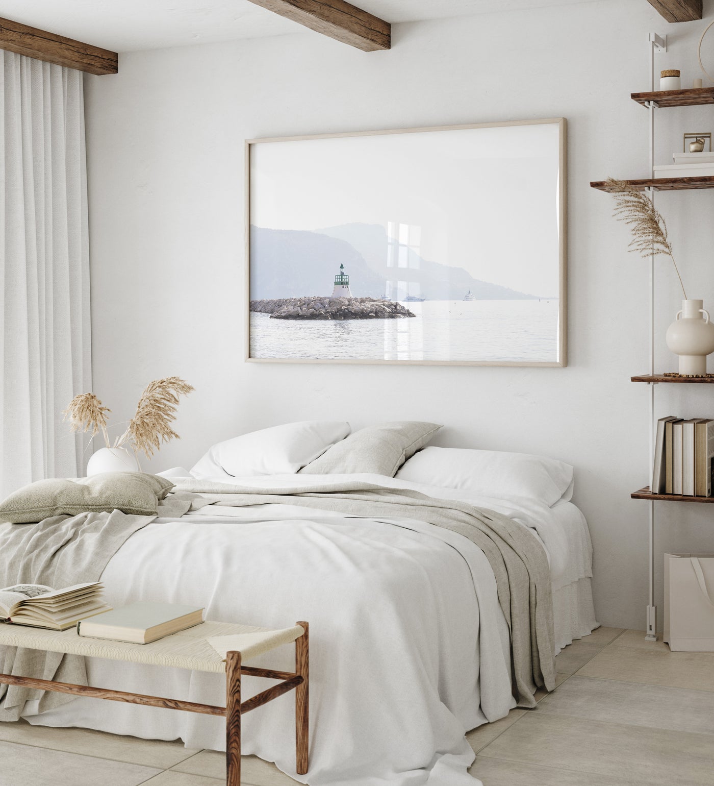 Morning Haze - Fine art print by Cattie Coyle Photography in bedroom
