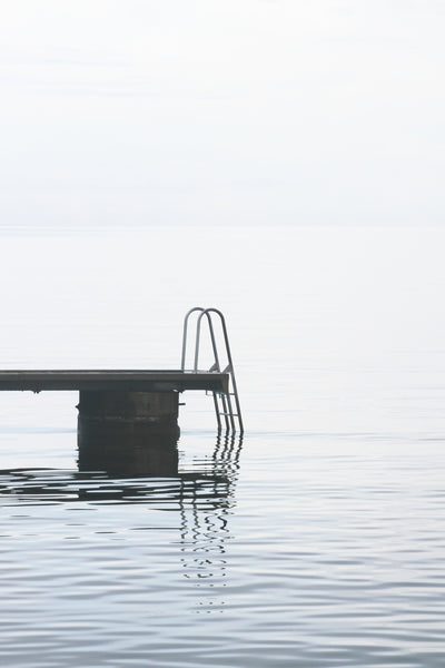 Morning Meditation No 1 Blue water fine art print by Cattie Coyle Photography