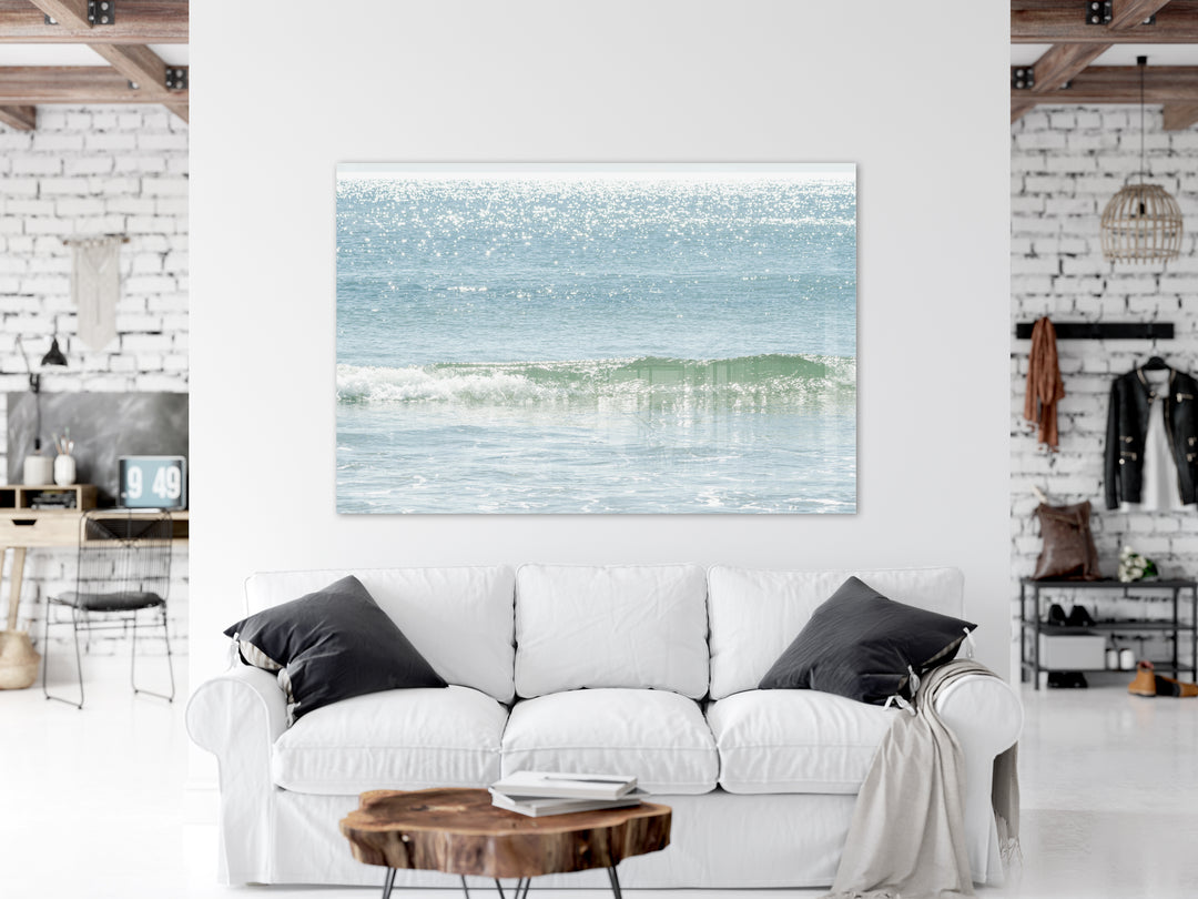 Ocean Wave Acrylic Glass Wall Art by Cattie Coyle Photography