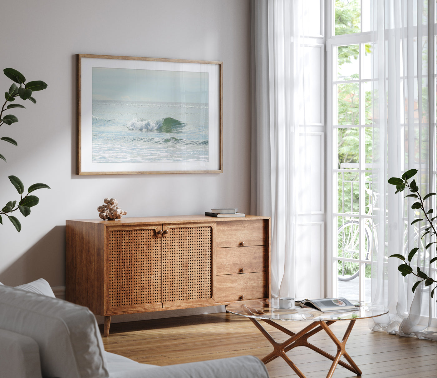 Ocean Waves No 13 - Fine art print by Cattie Coyle Photography in living room