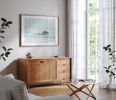 Ocean Waves No 13 - Fine art print by Cattie Coyle Photography in living room