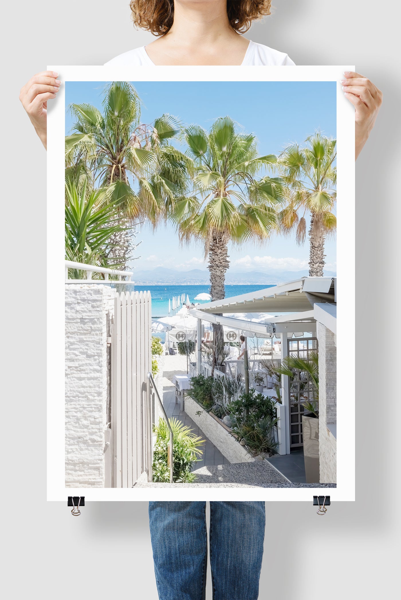 Plage Keller - French Riviera art print by Cattie Coyle Photography