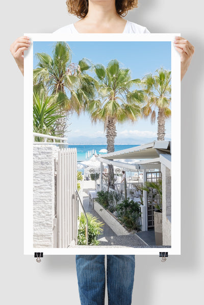 Plage Keller - French Riviera art print by Cattie Coyle Photography
