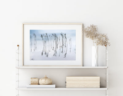 Reflections No 2 - Lake wall art by Cattie Coyle Photography on shelf