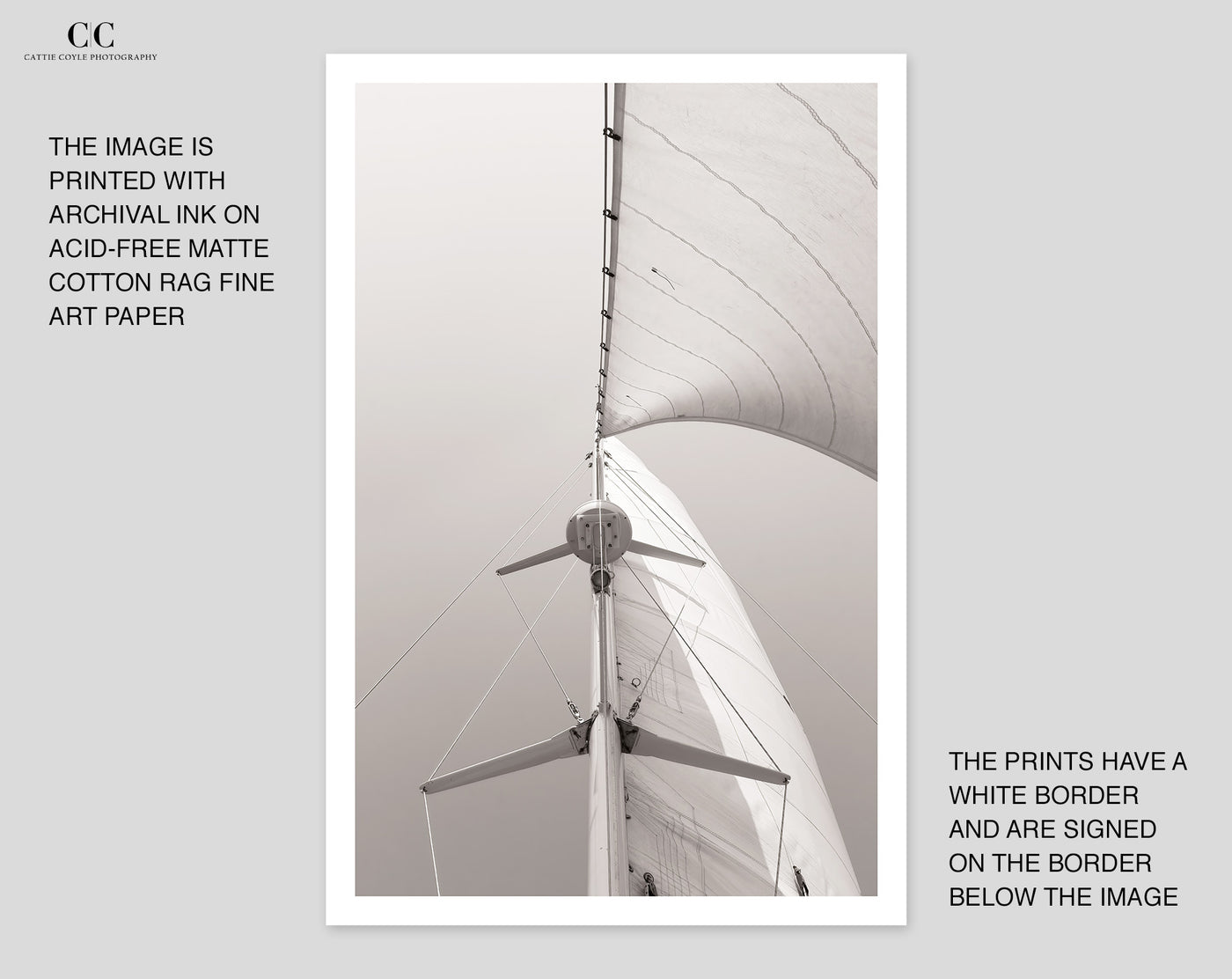 Sailing No 2 Print with borders by Cattie Coyle Photography
