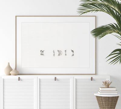 Sandpipers - Bird art print by Cattie Coyle Photography on dresser