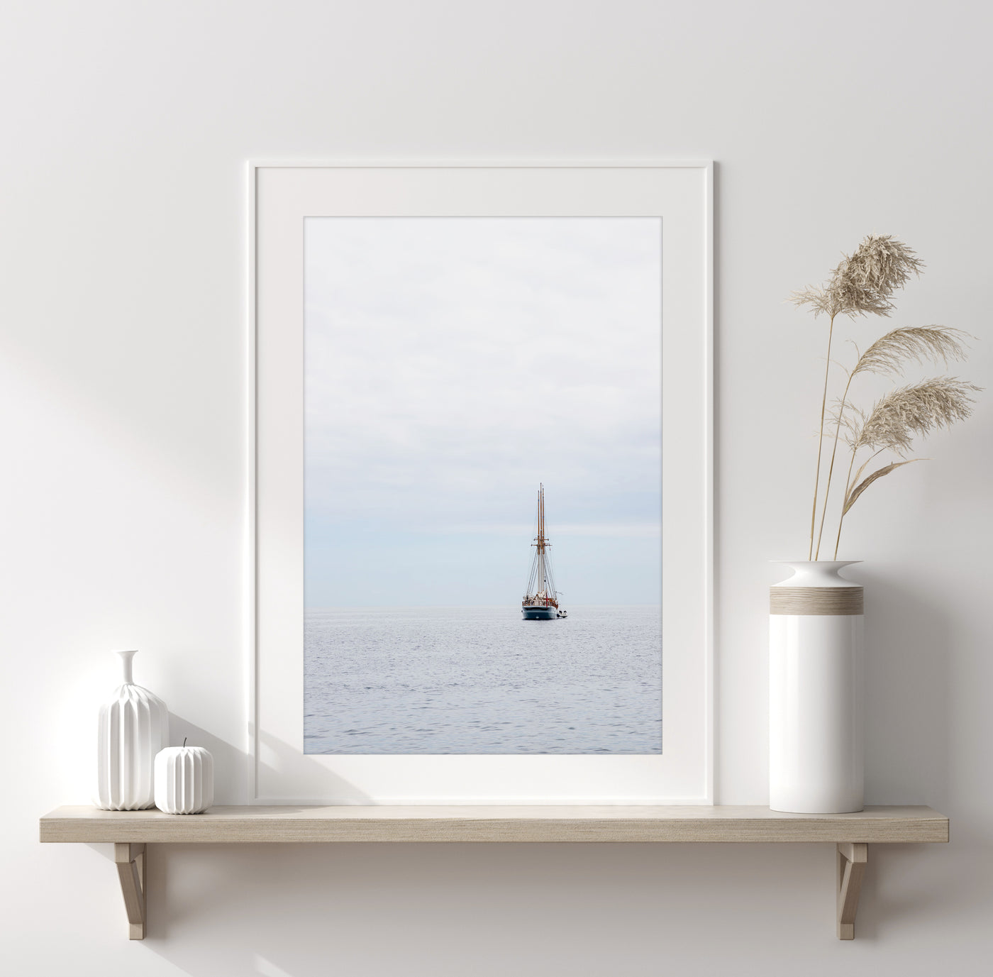 Three-masted ship in the Mediterranean - Fine art print by Cattie Coyle Photography