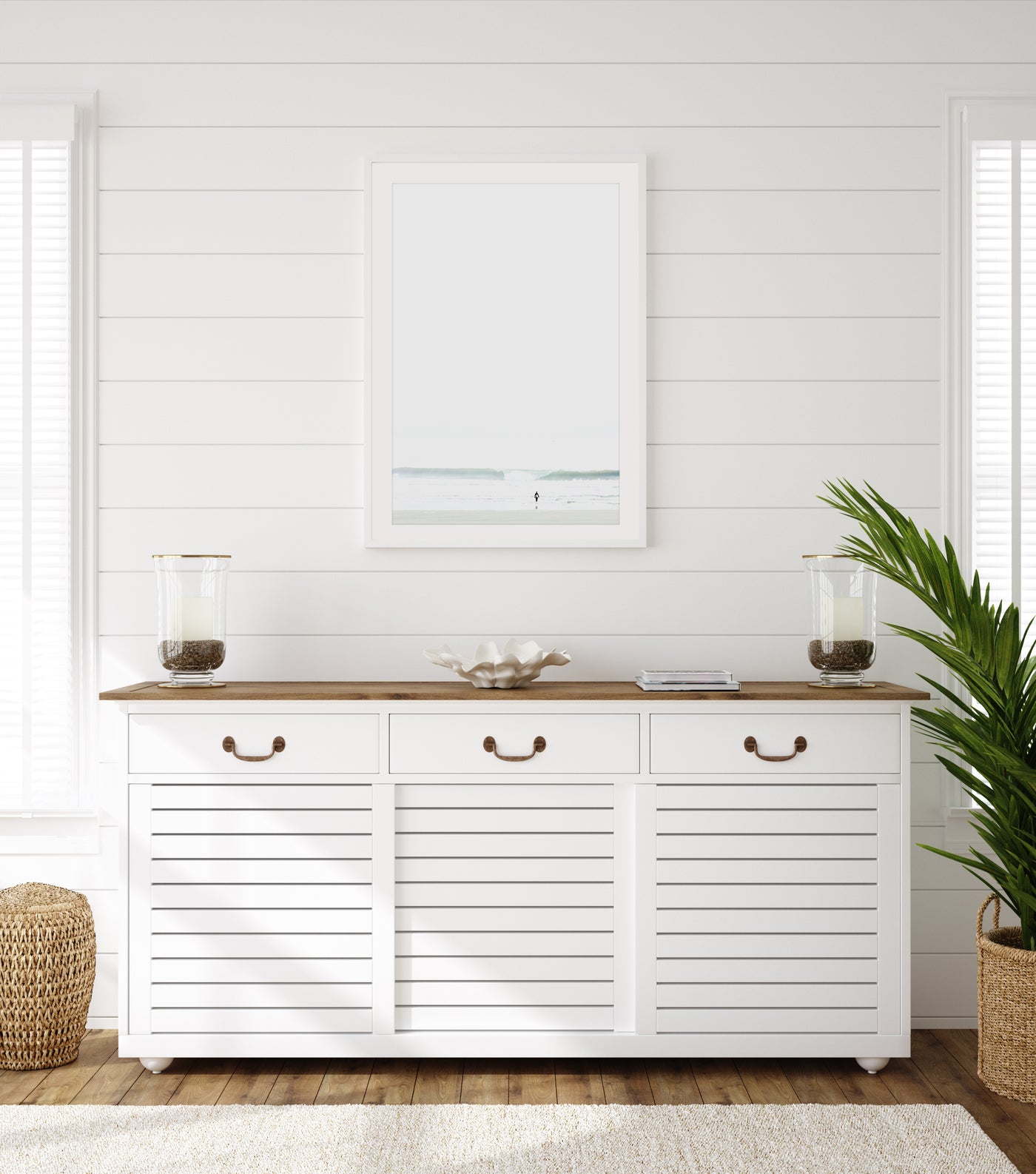 Surfer art print by Cattie Coyle Photography in beach house