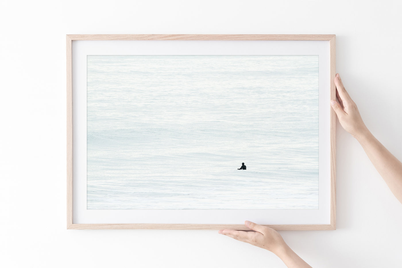Surfer art print by Cattie Coyle Photography in wood frame. Copyright 2017. All rights reserved.