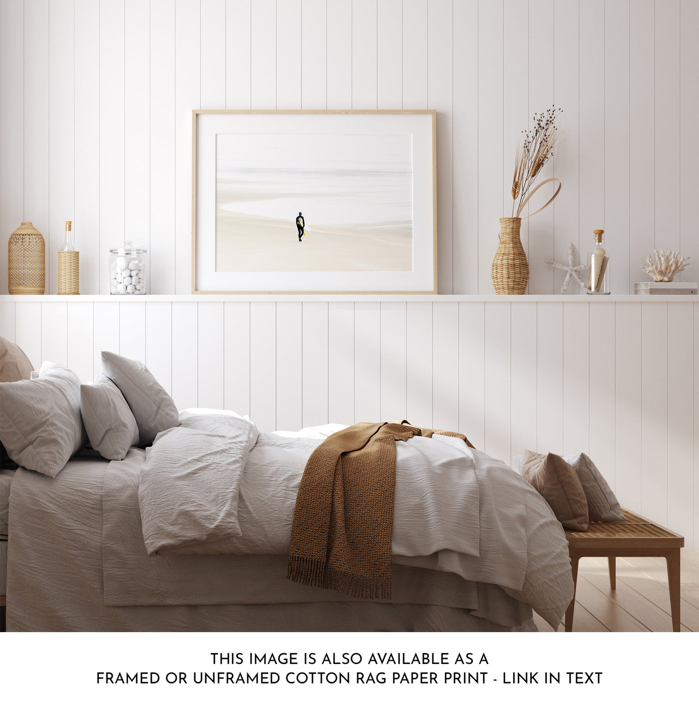 Surfer artwork by Cattie Coyle Photography in bedroom. Copyright 2017 - All rights reserved.