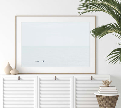 Surfing No 2 - Fine art print by Cattie Coyle Photography on dresser