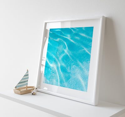 Swimming pool art print by Cattie Coyle Photography on shelf