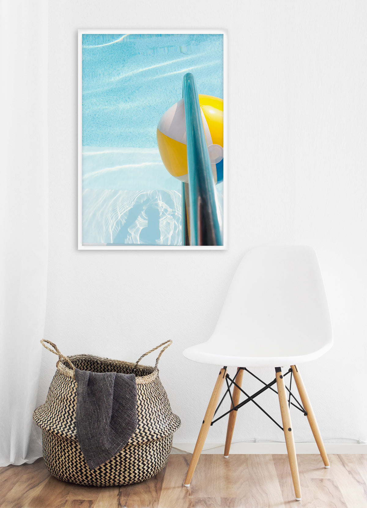Swimming Pool and Beach Ball fine art print by Cattie Coyle Photography