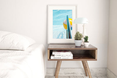 Swimming Pool and Beach Ball fine art print by Cattie Coyle Photography