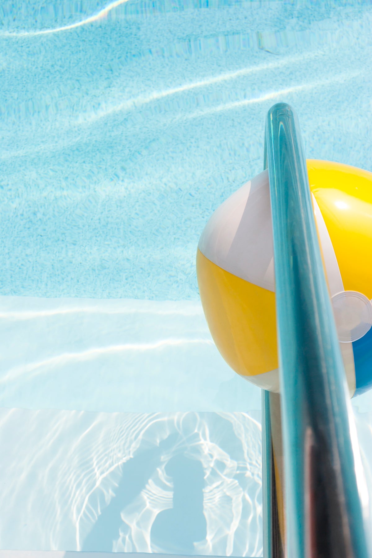 Swimming Pool No 1 - Blue and yellow art print by Cattie Coyle Photography