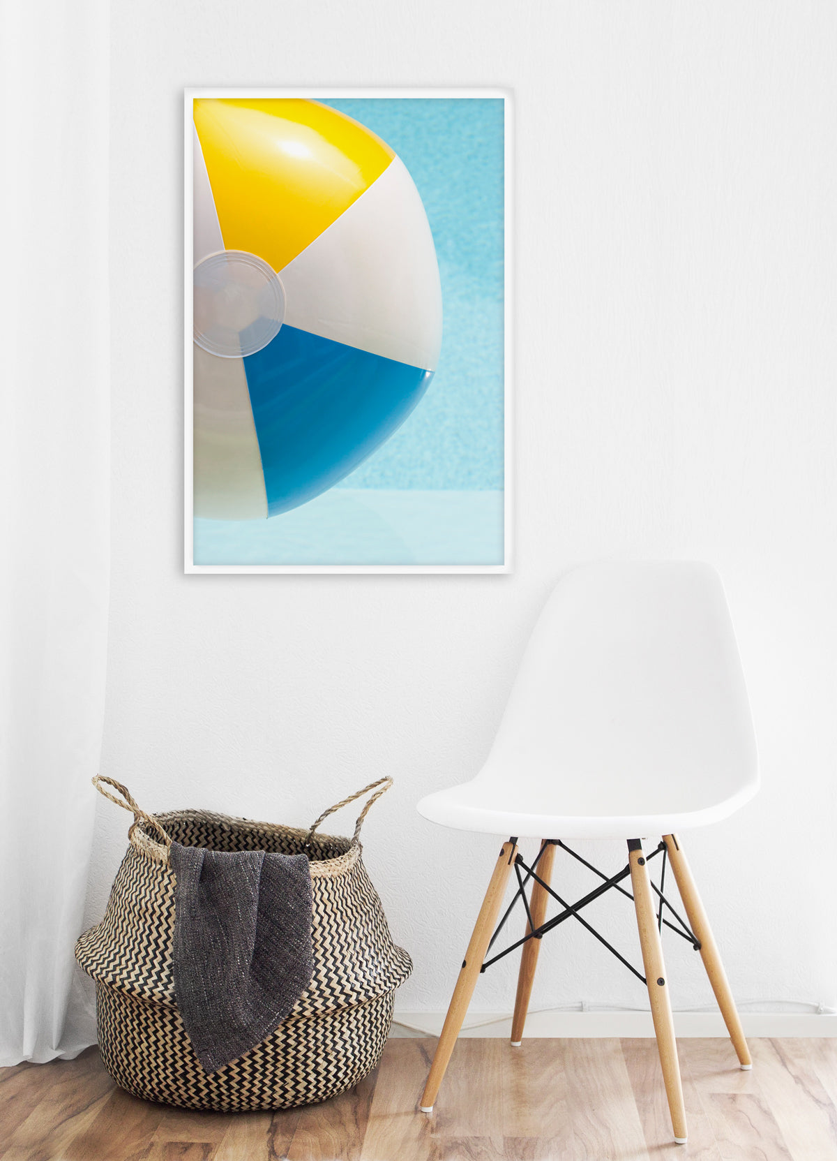 Swimming Pool and Beach Ball fine art print by Cattie Coyle Photography