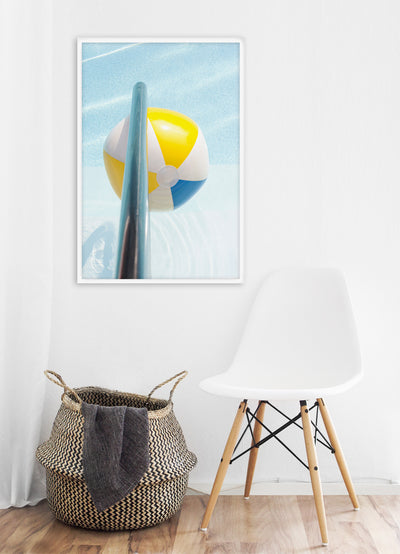 Swimming Pool and Beach Ball fine art print by Cattie Coyle Photography