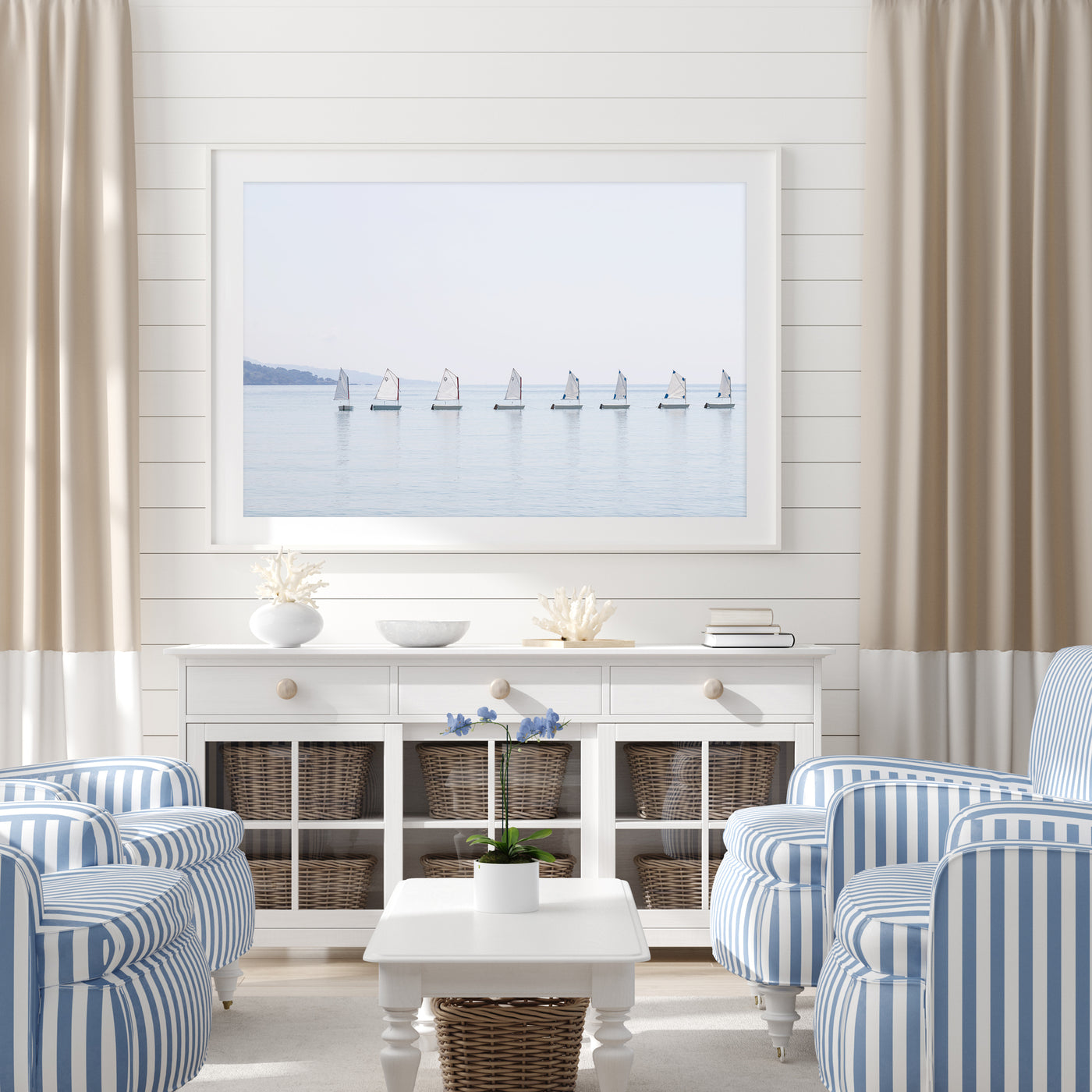The Little Sailboats – Large fine art print by Cattie Coyle Photography