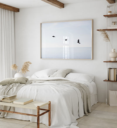 Three Birds - Large fine art print by Cattie Coyle Photography in bedroom