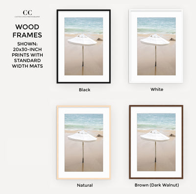 Umbrella No 1 - Framed beach fine art prints by Cattie Coyle Photography