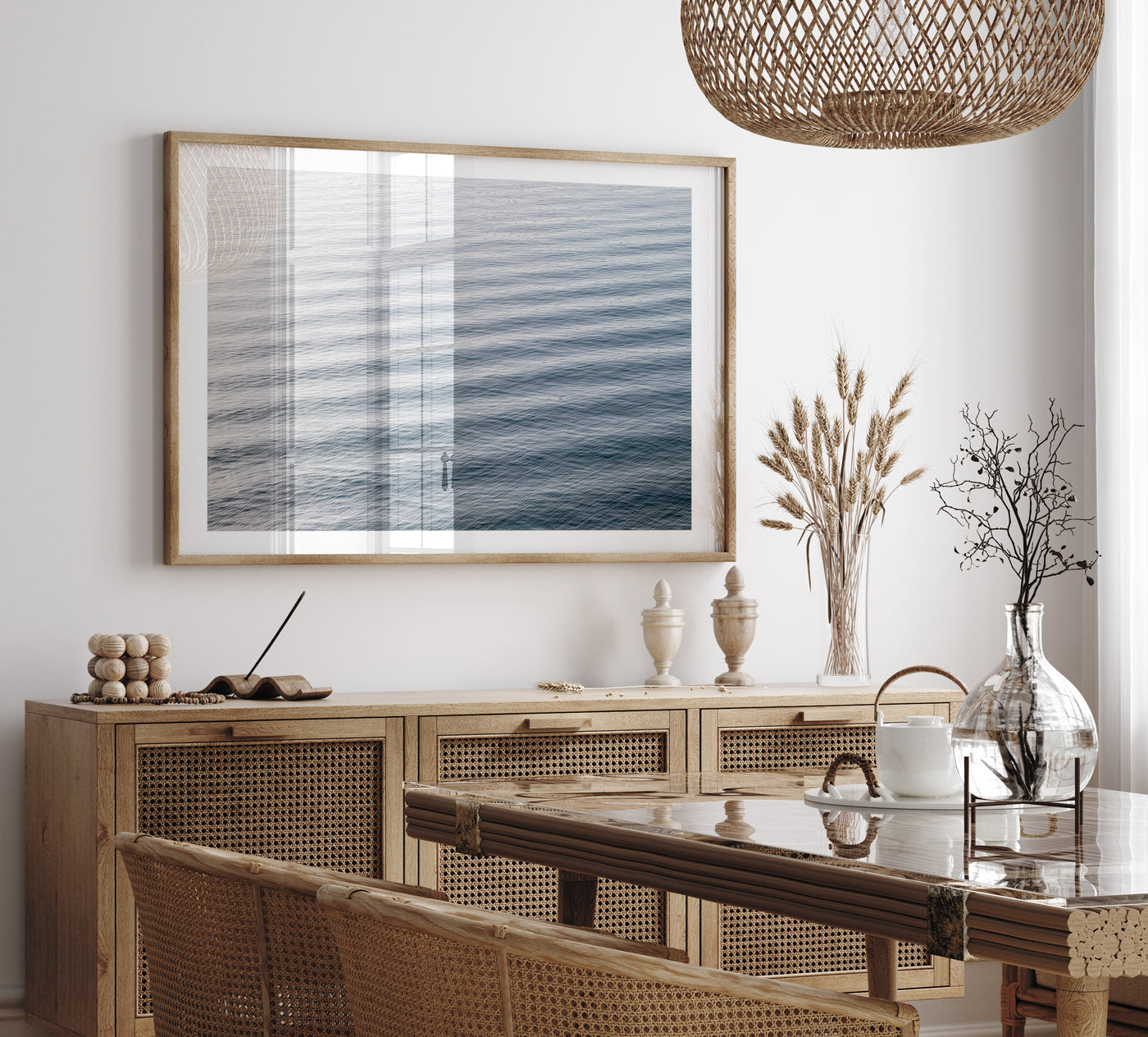 Waves - Coastal wall art by Cattie Coyle Photography in dining room