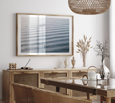 Waves - Coastal wall art by Cattie Coyle Photography in dining room